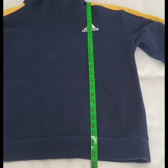 Adidas navy blue and yellow hoodie - Picture 6 of 7